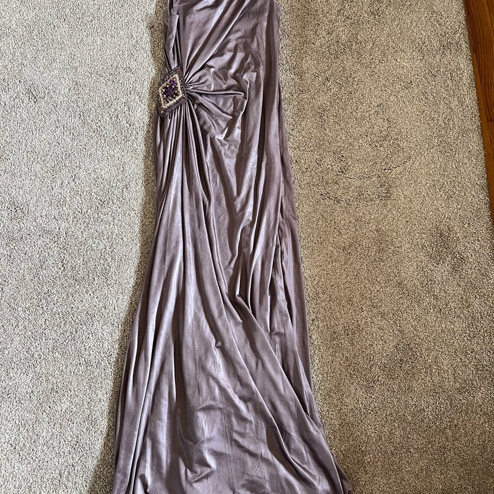 Cachet Elegant Purple Gown with Embellished Detail size 6